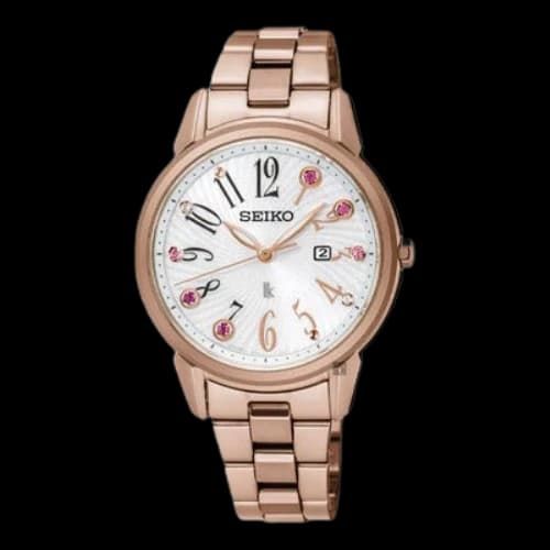 SEIKO LUKIA Series Solar Quartzes Christmas Limited Gold