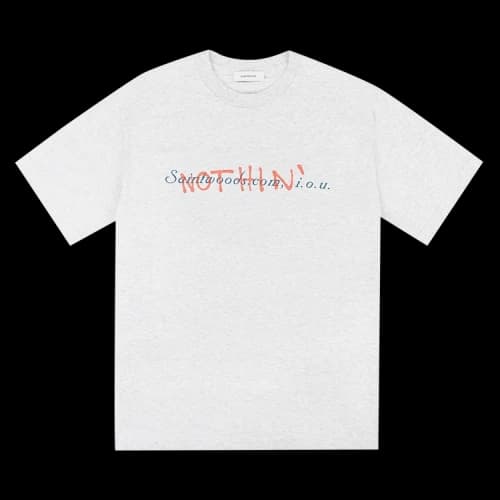 Saintwoods I.O.U.Nothing T-Shirt 'Ash Grey'