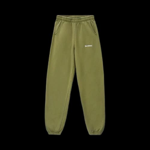 Sporty & Rich Serif Logo Sweatpants 'Olive'