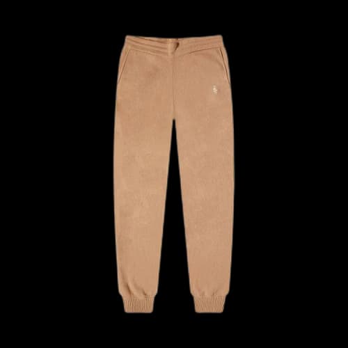 Sporty & Rich Logo Embroidered Track Pants 'Camel'