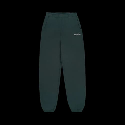 Sporty & Rich Serif Logo Embroidered Sweatpant 'Forest'