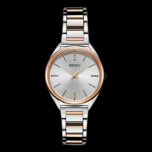 SEIKO Waterproof Quartz Silver/Rose-Gold/White