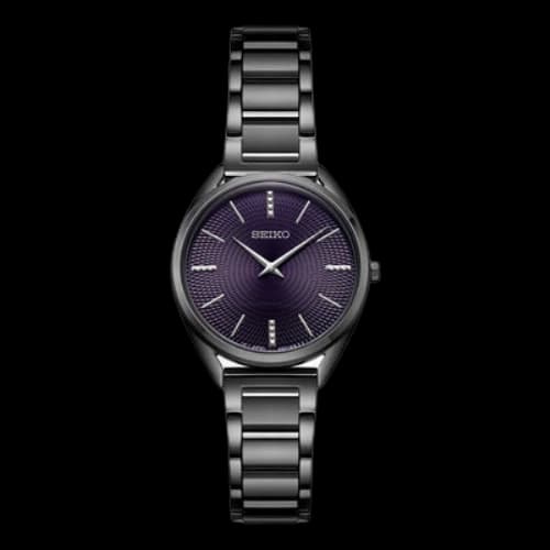 SEIKO Japan Small waterproof Minimalistic quartz Black