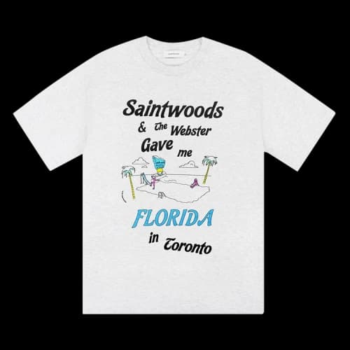 Saintwoods x The Webster Florida In Toronto T-Shirt 'Ash Grey'