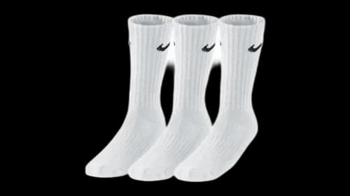 Nike 3 Pack Cushioned Crew Socks White