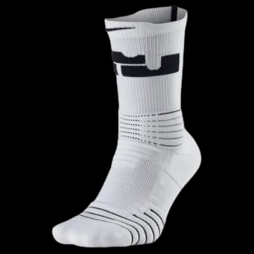 Nike LeBron Elite Versatility Crew Socks White