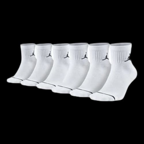 Air Jordan Flying Man Logo Mid Tops Breathable Basketball Training Socks Couple Style White