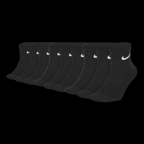 Nike Everyday Lightweight Mid Tops Sports Training Socks Unisex Black