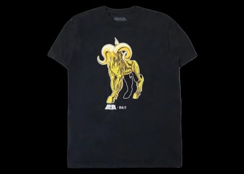 BAIT x Saint Seiya Ares Gold Foil Tee Black