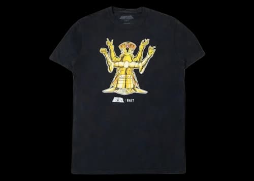 BAIT x Saint Seiya Gemini Gold Foil Tee Black