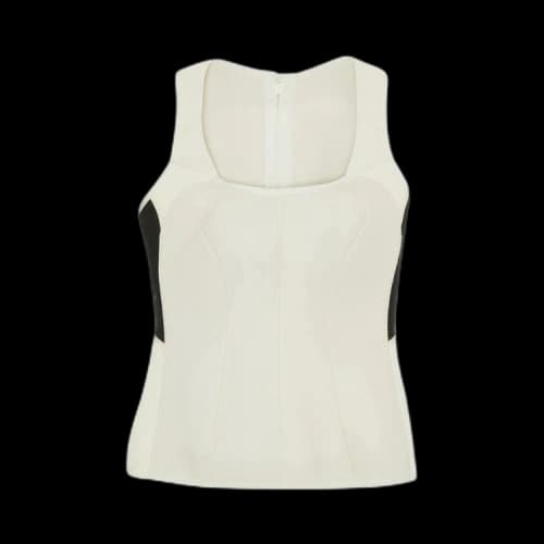 Marine Serre Corset Top 'White', From the Closet of Lexie Liu