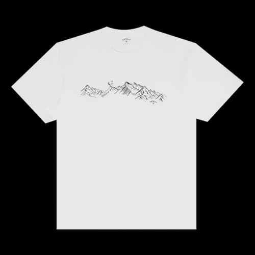 Noah Short-Sleeve Mountain Range Tee 'White'