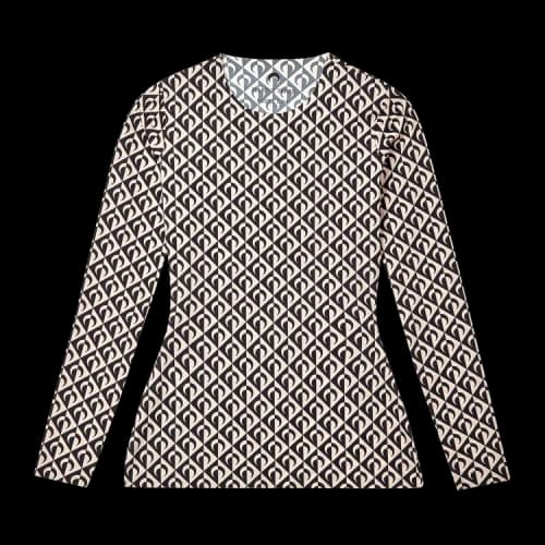 Marine Serre Second Skin Moon Lozenge Top 'Black/Tan'