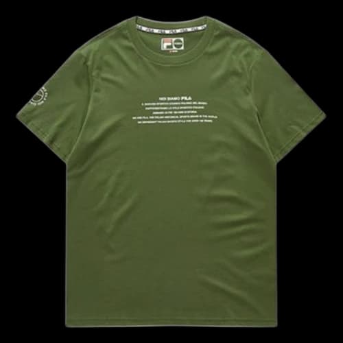 FILA Alphabet Printing Short Sleeve Green
