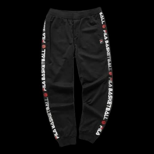 FILA FUSION Basketball Alphabet Printing Sports Pants Black