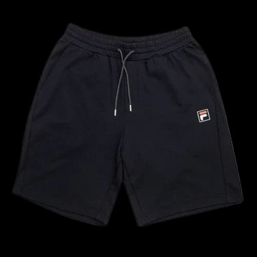 FILA FUSION Gradient Word Printing Knit Drawstring Sports Shorts Black