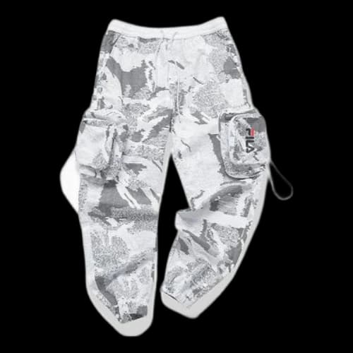 FILA FUSION Logo Printing Camouflage Cargo Casual Jogger Pants White