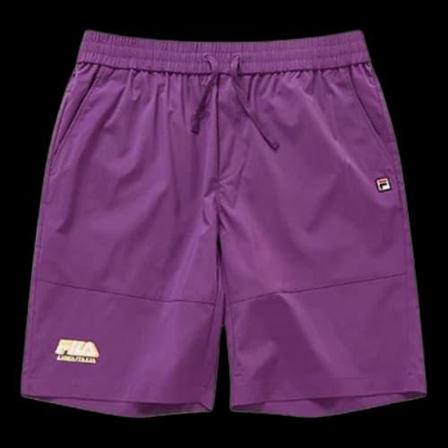 FILA FUSION Casual Sports Woven Lacing Shorts Purple