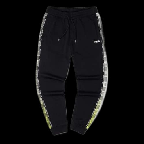 FILA FUSION Athleisure Casual Sports Knit Long Pants Black