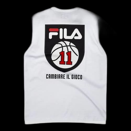 FILA FUSION Athleisure Casual Sports Short Sleeve White
