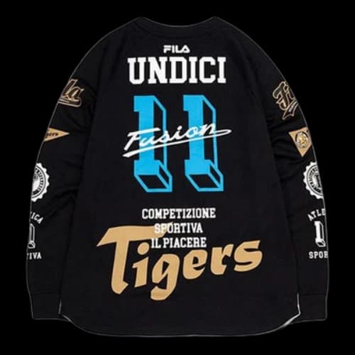 FILA FUSION Long Sleeves Minimalistic Loose Printing White