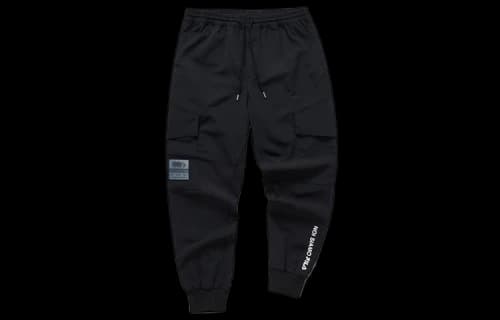 FILA FUSION Woven Casual Sports Bundle Feet Long Pants Black