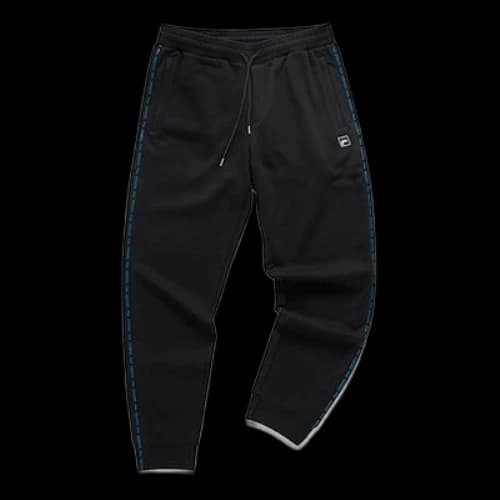 FILA FUSION logo Casual Sports Running Bundle Feet Knit Long Pants Black