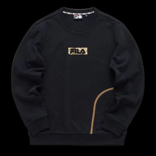 FILA FUSION Knit Round Neck Pullover Black