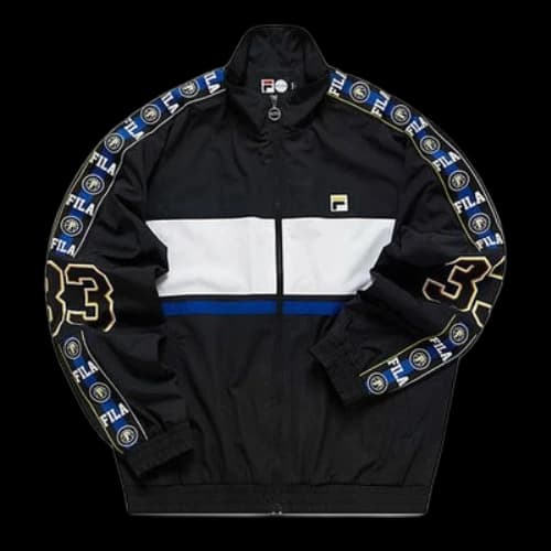 FILA FUSION Loose Printing Long Sleeves Jacket Black