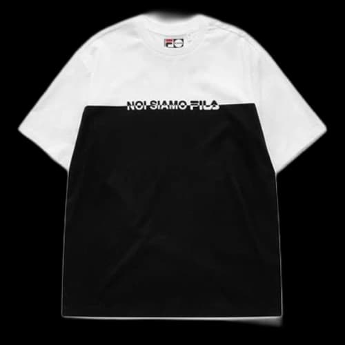 FILA MENS Fusion Multicolor Crew-neck Short Sleeve White