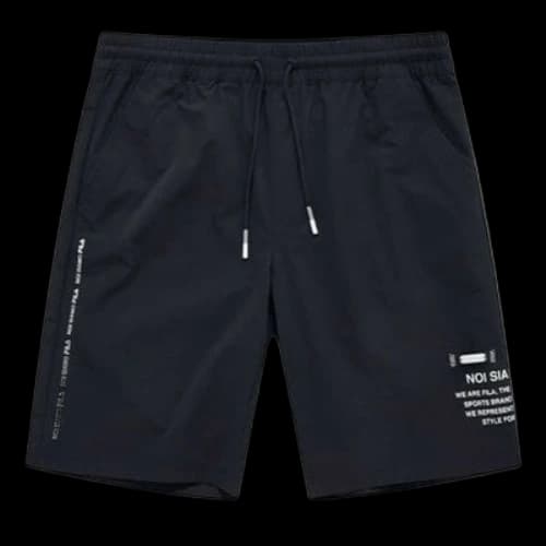 FILA FUSION Letter Printed Casual Woven 5-Inch Shorts 'Black'