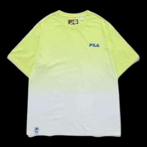 FILA FUSION Gradient Sports Loose Short Sleeve Yellow