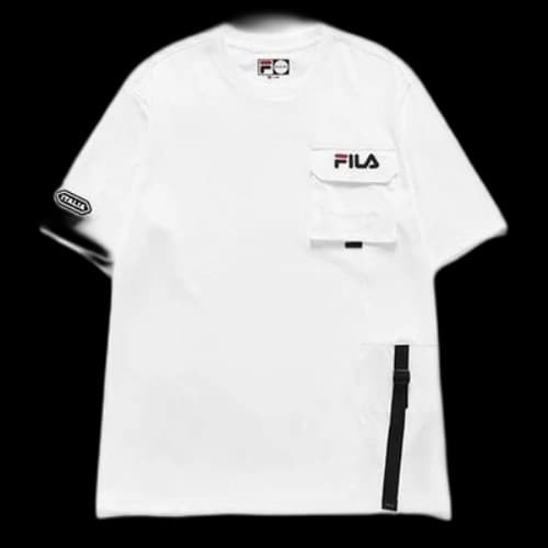 FILA FUSION Round Neck Short Sleeve White