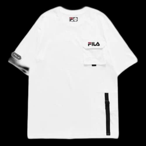 FILA FUSION Round Neck Pullover Short Sleeve White