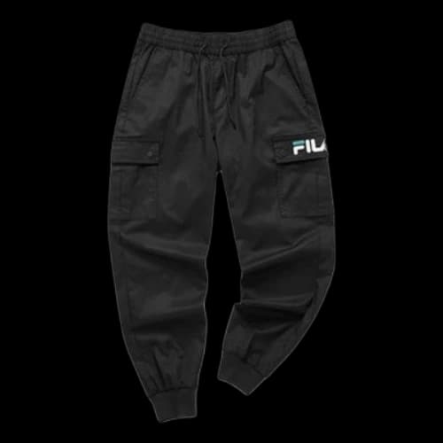 FILA FUSION Side Pocket Utility Casual Woven Pants 'Black'