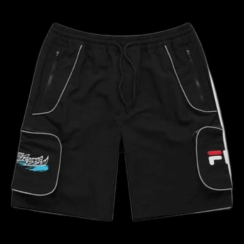FILA FUSION Logo Printed Woven Utility 5-Inch Shorts 'Black'