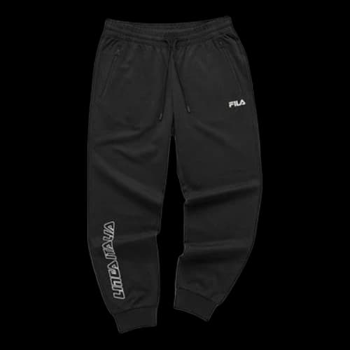FILA FUSION Letter Printed Knitted Sweatpants 'Black'