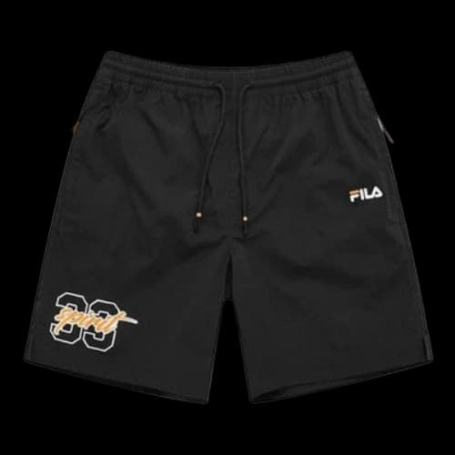 FILA FUSION Lightweight Breathable Printed Loose 5-Inch Shorts 'Black'