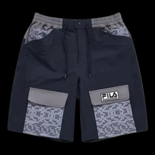 FILA FUSION x White Mountaineering Woven Shorts 'Black Grey'
