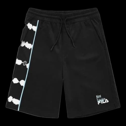 FILA FUSION Tie-Dye Patchwork Knitted Sports 5-Inch Shorts 'Black White'