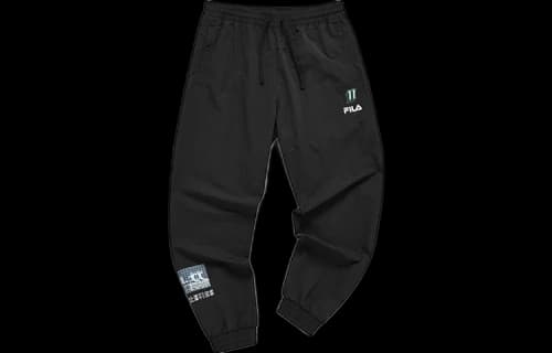 FILA FUSION Logo Printed Woven Pants 'Black'