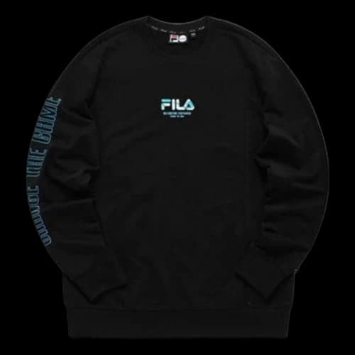 FILA FUSION Knitted Pullover Sweatshirt 'Black Blue'