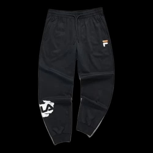 FILA FUSION Logo Printed Knitted Pants 'Black'