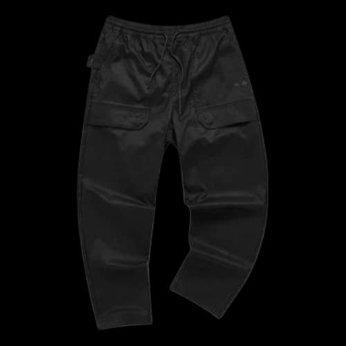 FILA FUSION Multi-Pocket Tapered Woven Drawstring Pants 'Black'