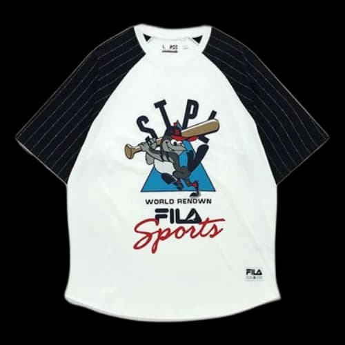 FILA Fusion x Staple Cartoon Printing T-Shirt 'White Black'