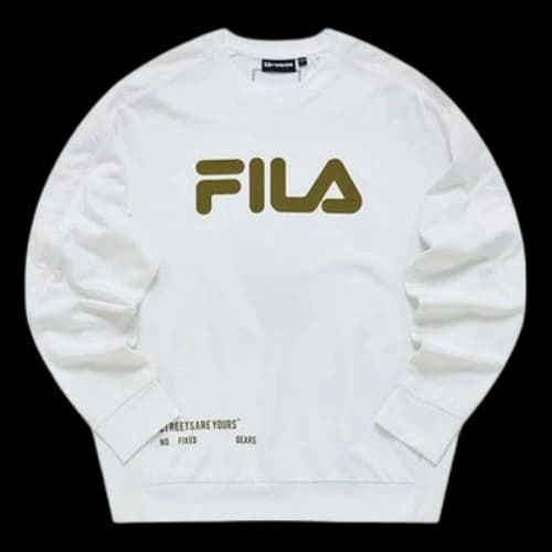 FILA FUSION Logo Sweatshirt 'White Tan'