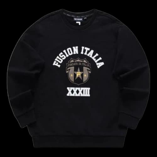 FILA FUSION Graphic Sweater 'Black White'