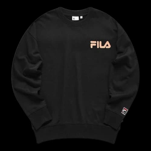 FILA FUSION Alphabet Logo Printing Sports Pullover Unisex Black