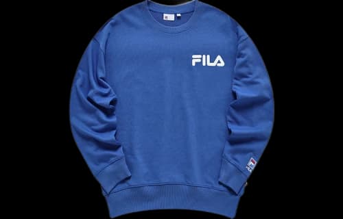 FILA FUSION Alphabet Logo Printing Sports Pullover Unisex Blue