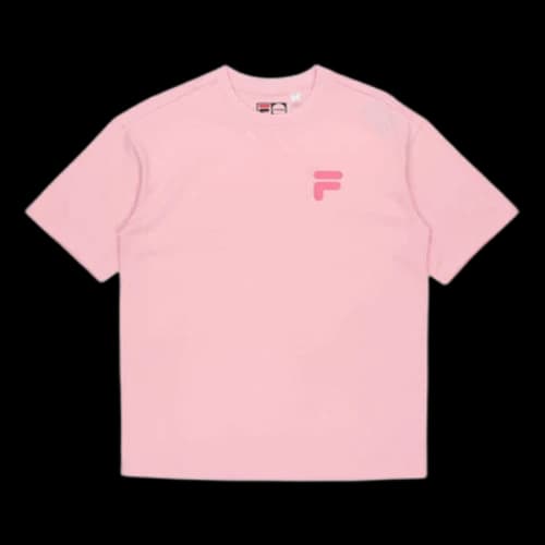 Fila FUSION Casual Sports Round Neck Short Sleeve Couple Style Pink